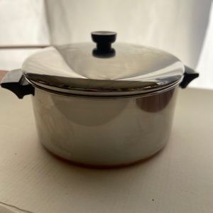 Vtg revere ware 6quart pot ss copper bottom EUC
